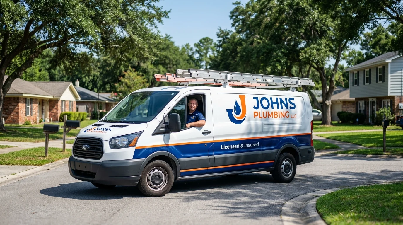 Johns Plumbing LLC service van in Bullhead City, AZ