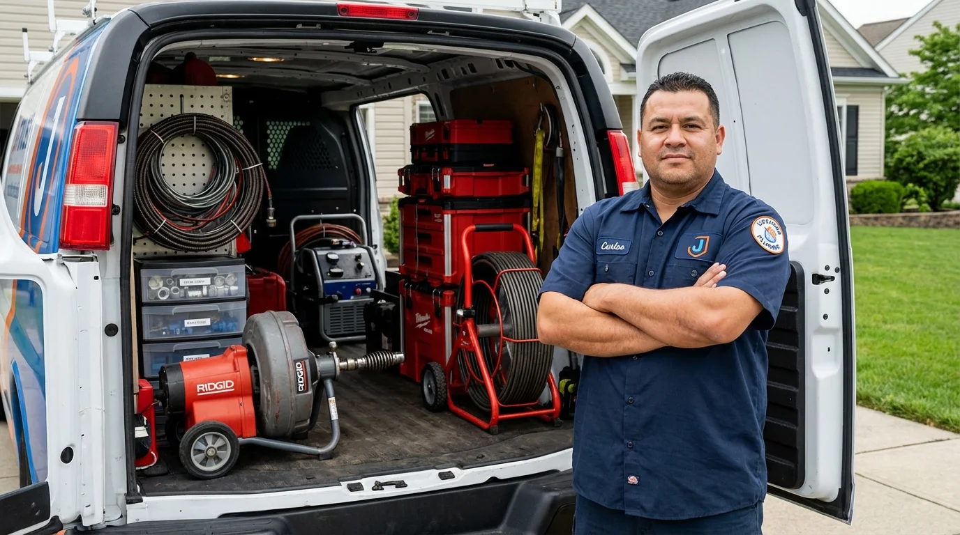 Professional drain cleaning equipment and Johns Plumbing LLC plumber in Bullhead City